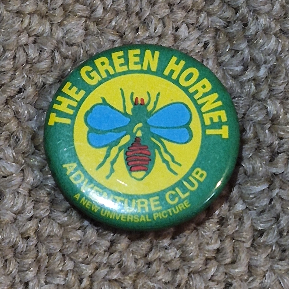 The Green Hornet Adventure Club Vintage Pin - Green/Yellow/Blue